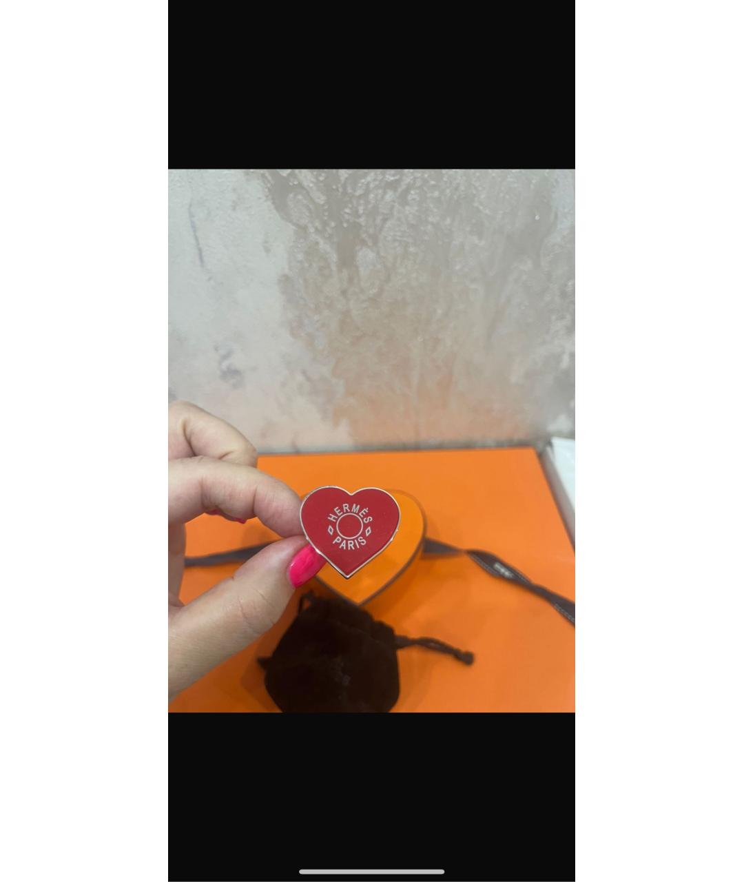 HERMES Бордовый платок, фото 4