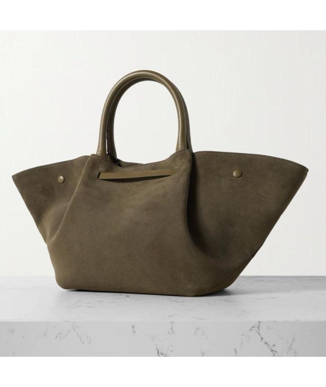 DEMELLIER Хаки замшевая сумка через плечо, фото 2