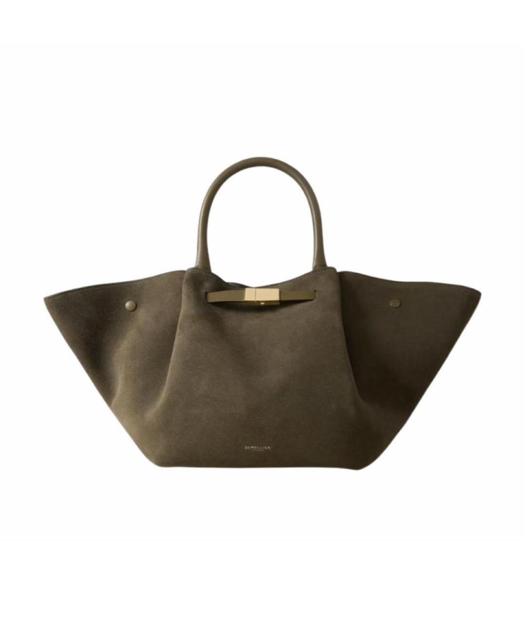 DEMELLIER Хаки замшевая сумка через плечо, фото 9