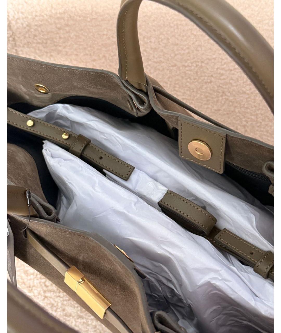 DEMELLIER Хаки замшевая сумка через плечо, фото 8
