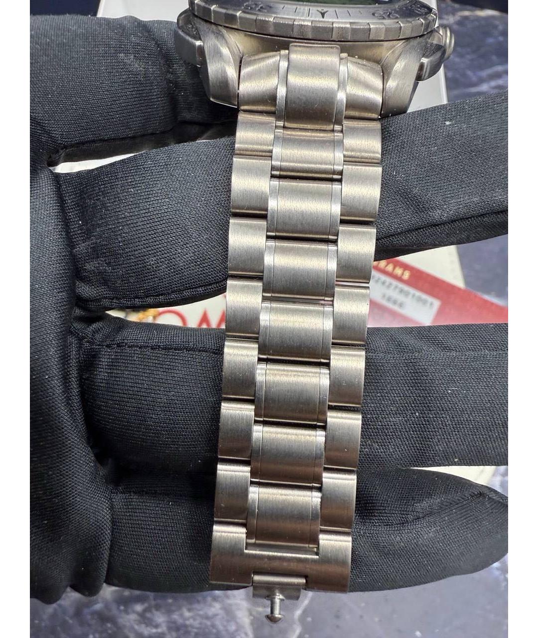 OMEGA Черные металлические часы, фото 3