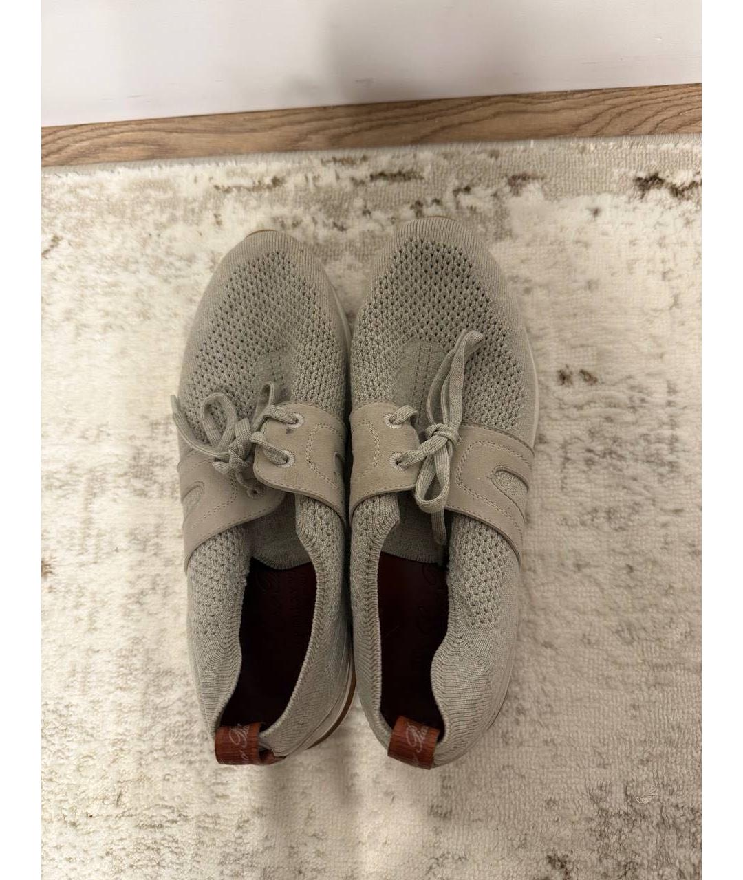 LORO PIANA Серые синтетические кроссовки, фото 2