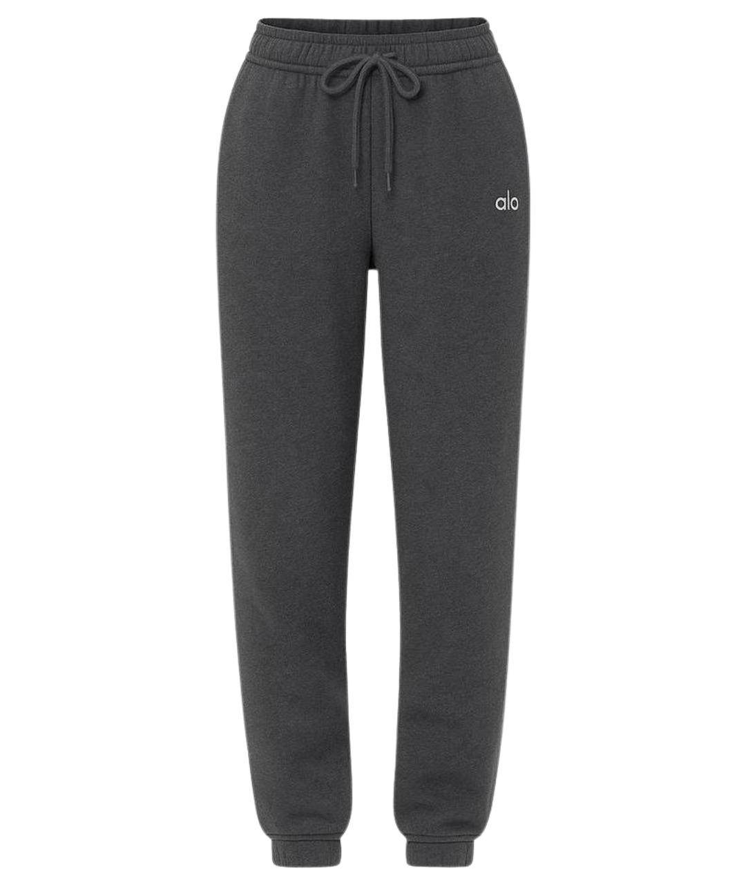 ALO YOGA Антрацитовые хлопковые спортивные брюки и шорты, фото 1