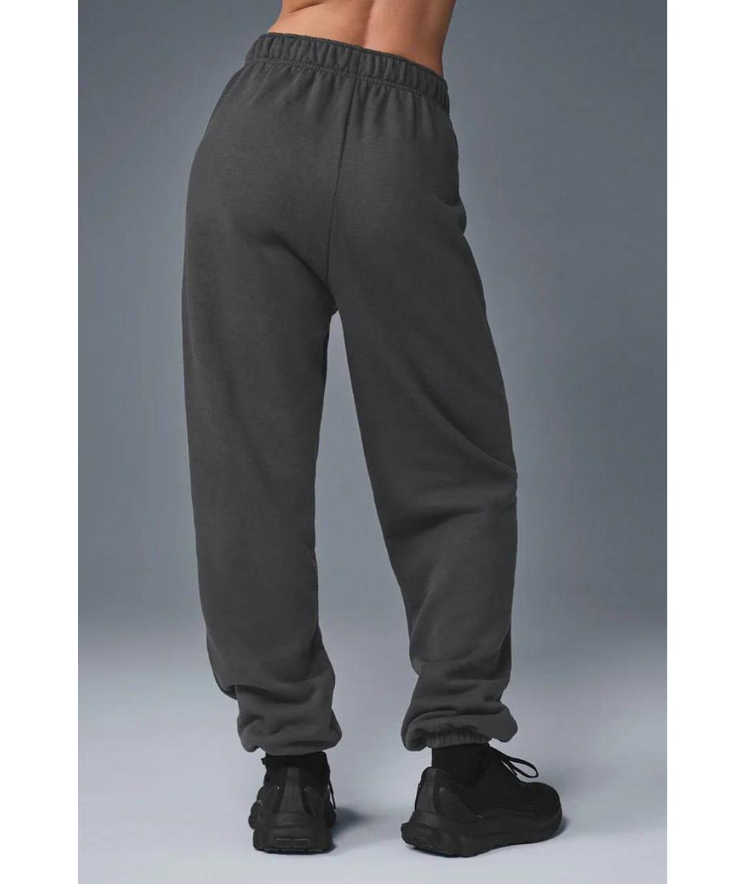 ALO YOGA Антрацитовые хлопковые спортивные брюки и шорты, фото 3