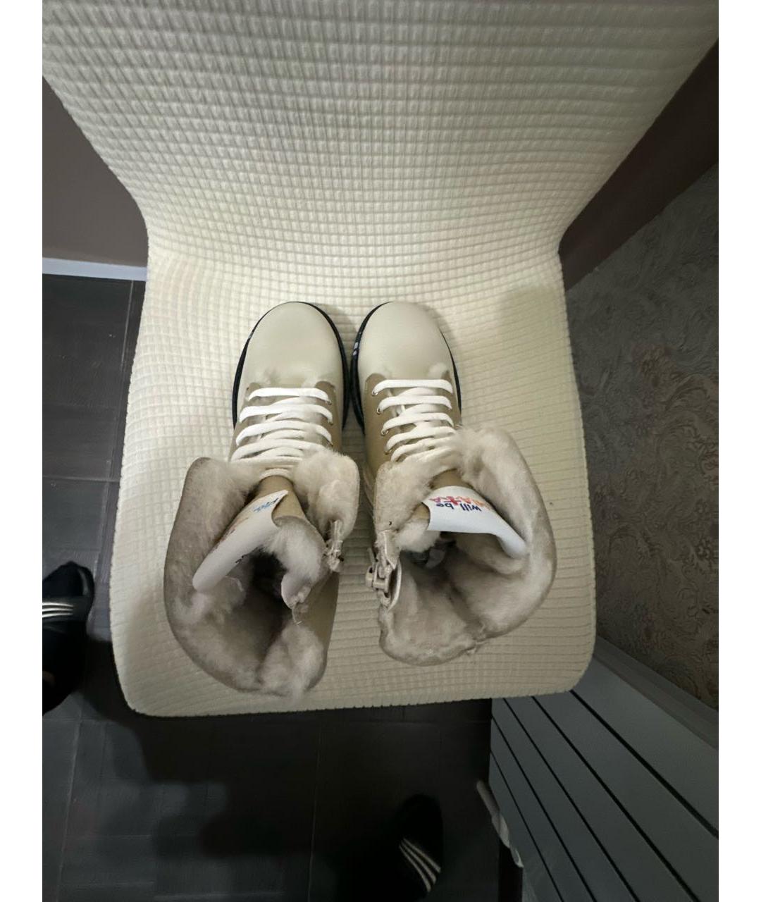 PREMIATA KIDS Бежевые кожаные ботинки, фото 3