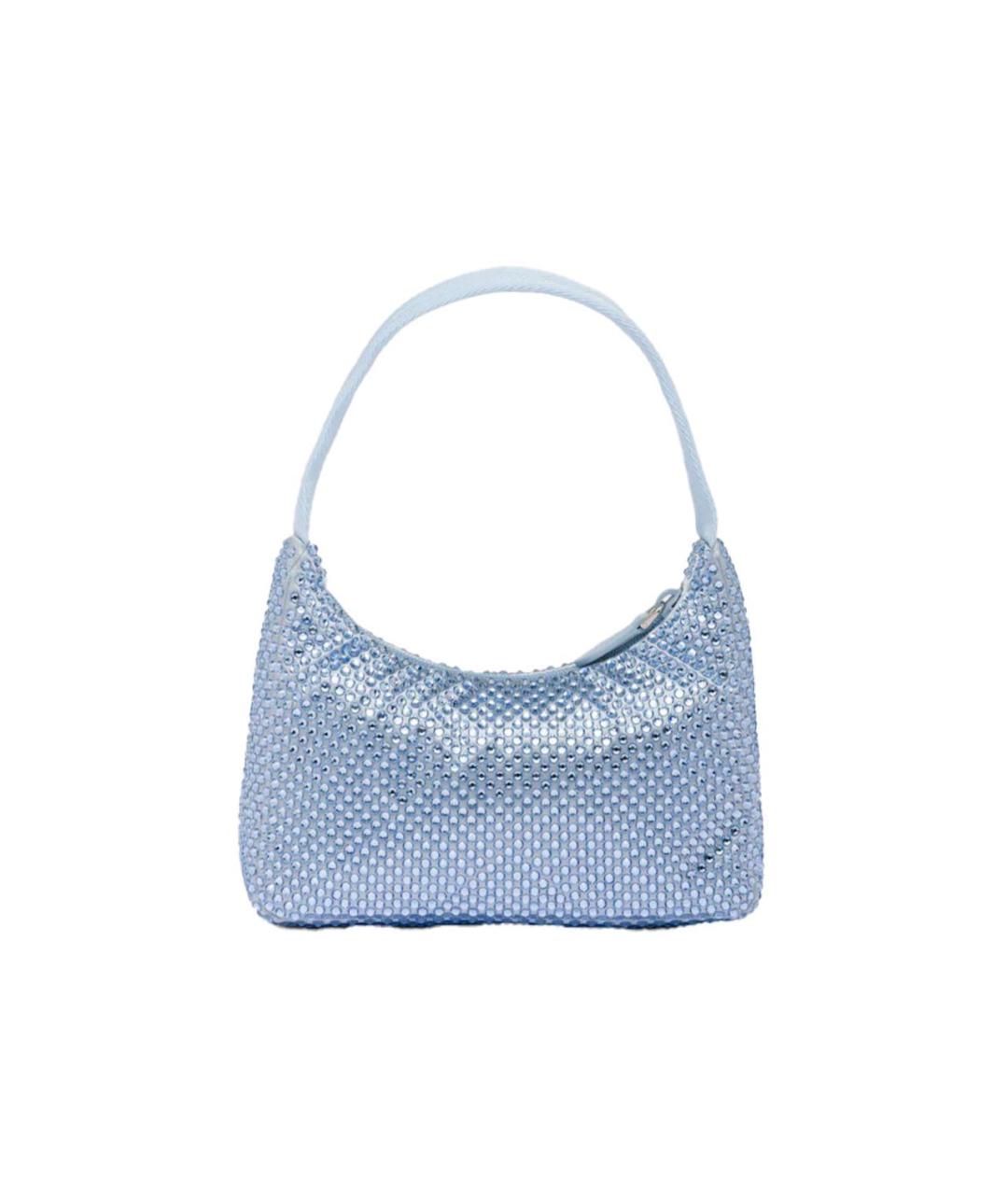 PRADA Голубая тканевая сумка с короткими ручками, фото 2