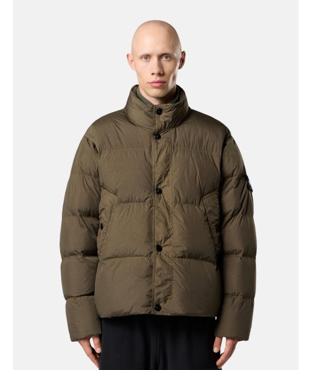 STONE ISLAND Хаки полиэстеровая куртка, фото 5