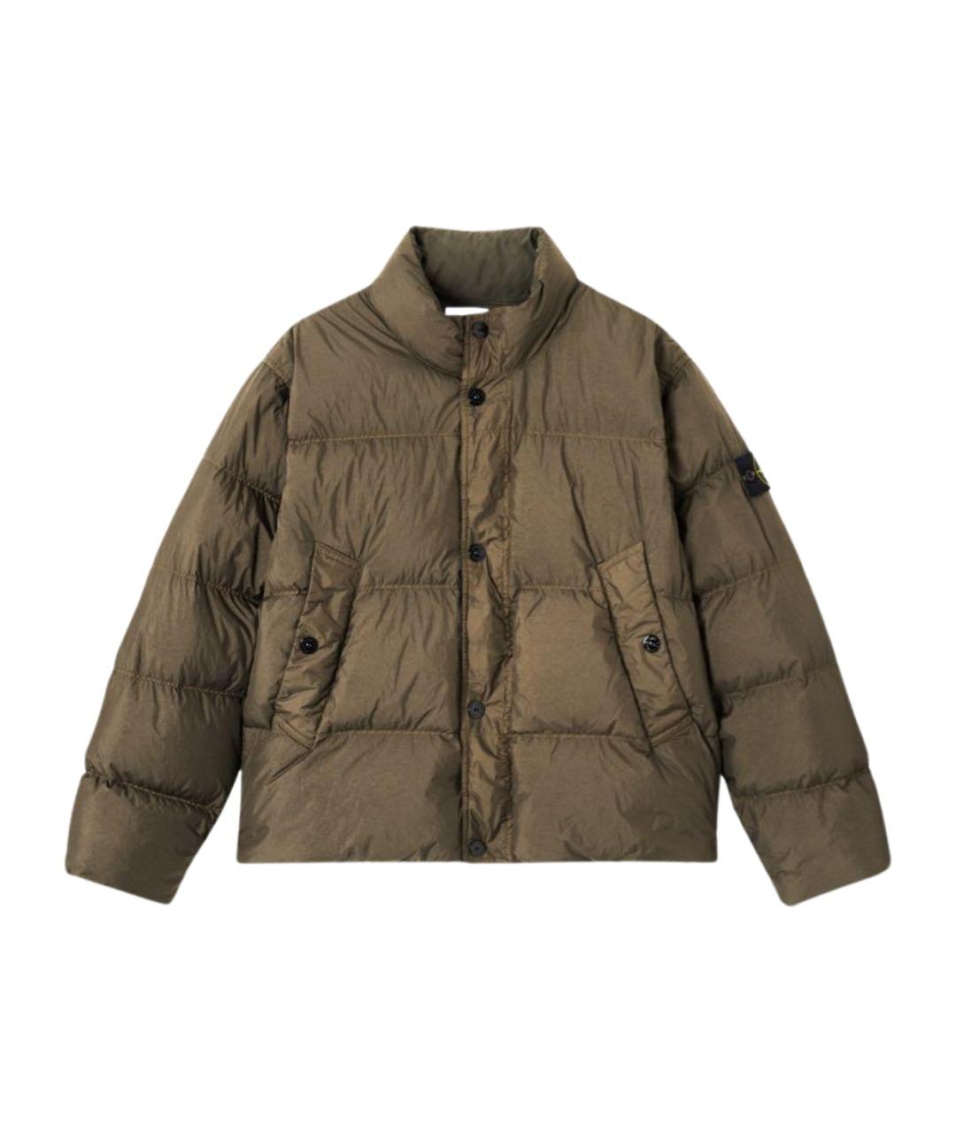 STONE ISLAND Хаки полиэстеровая куртка, фото 8