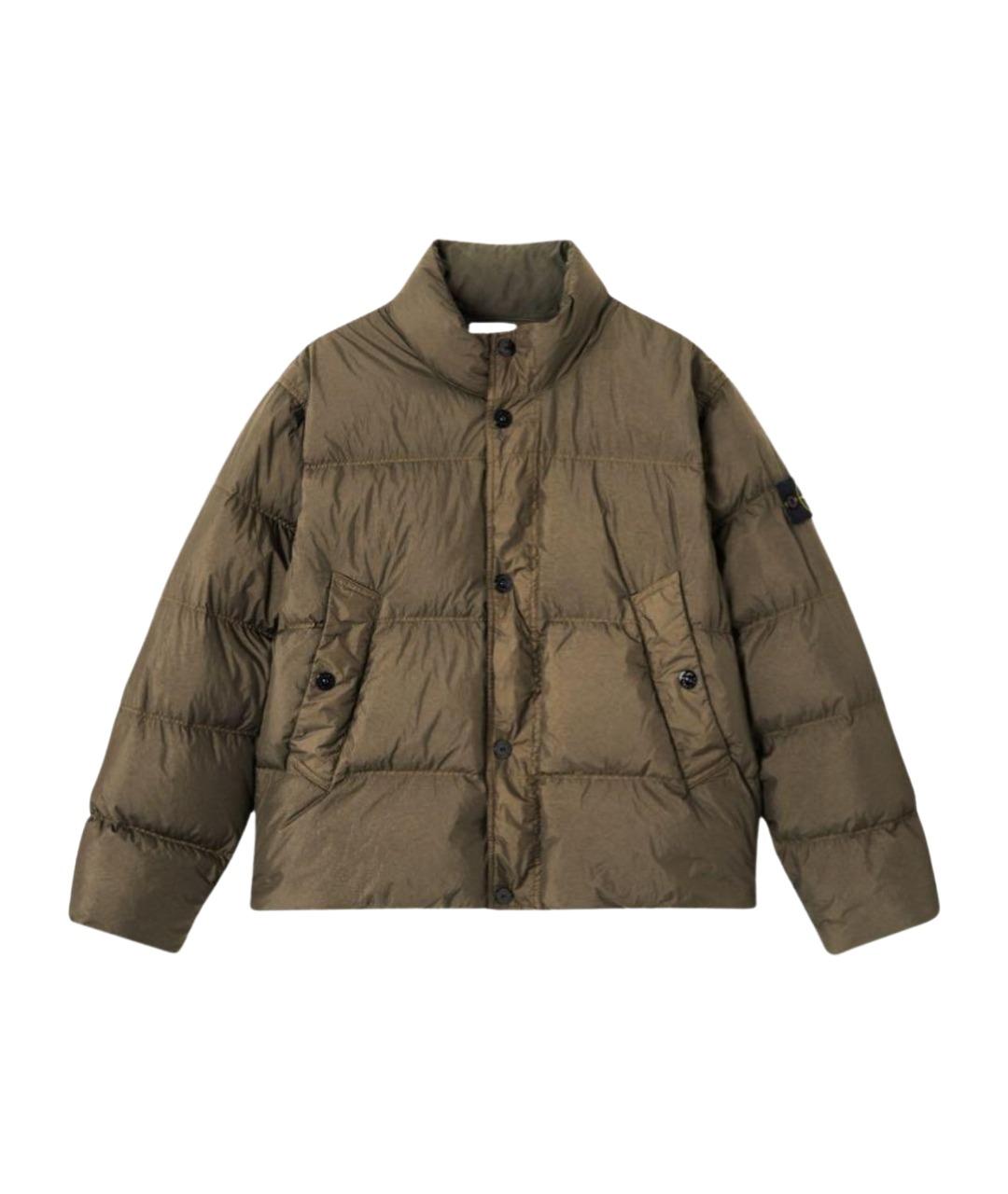 STONE ISLAND Хаки полиэстеровая куртка, фото 1