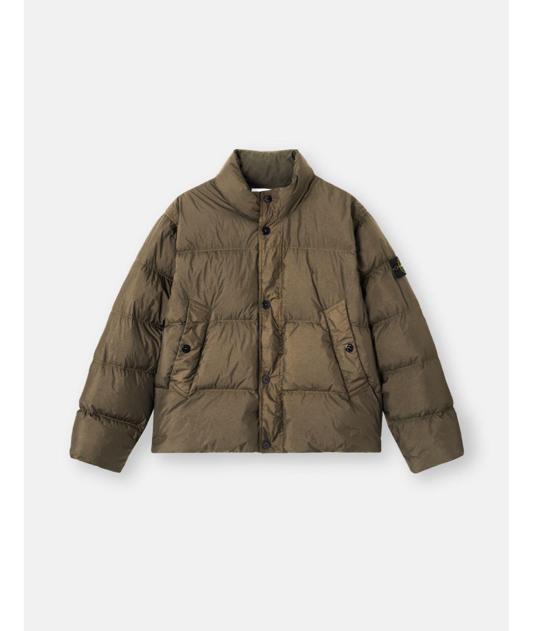 STONE ISLAND Хаки полиэстеровая куртка, фото 7