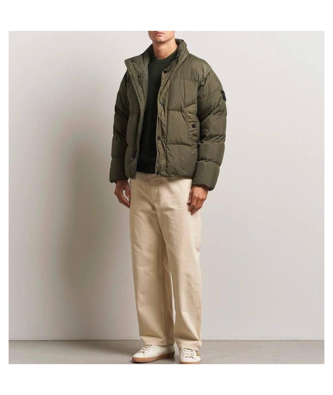 STONE ISLAND Хаки полиэстеровая куртка, фото 6