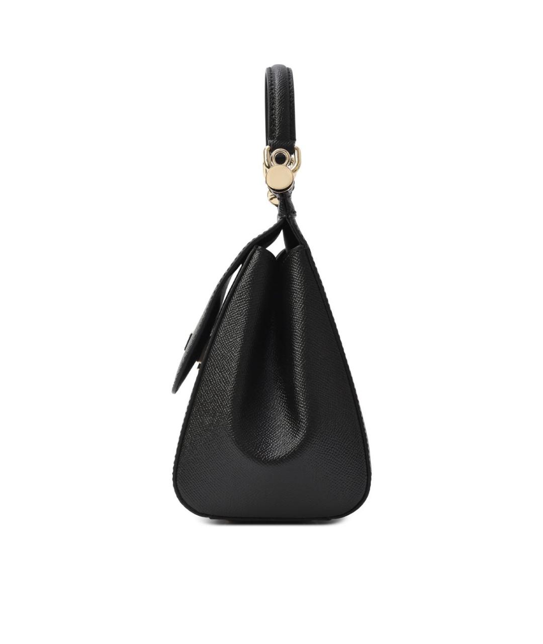 DOLCE&GABBANA Черная кожаная сумка через плечо, фото 2