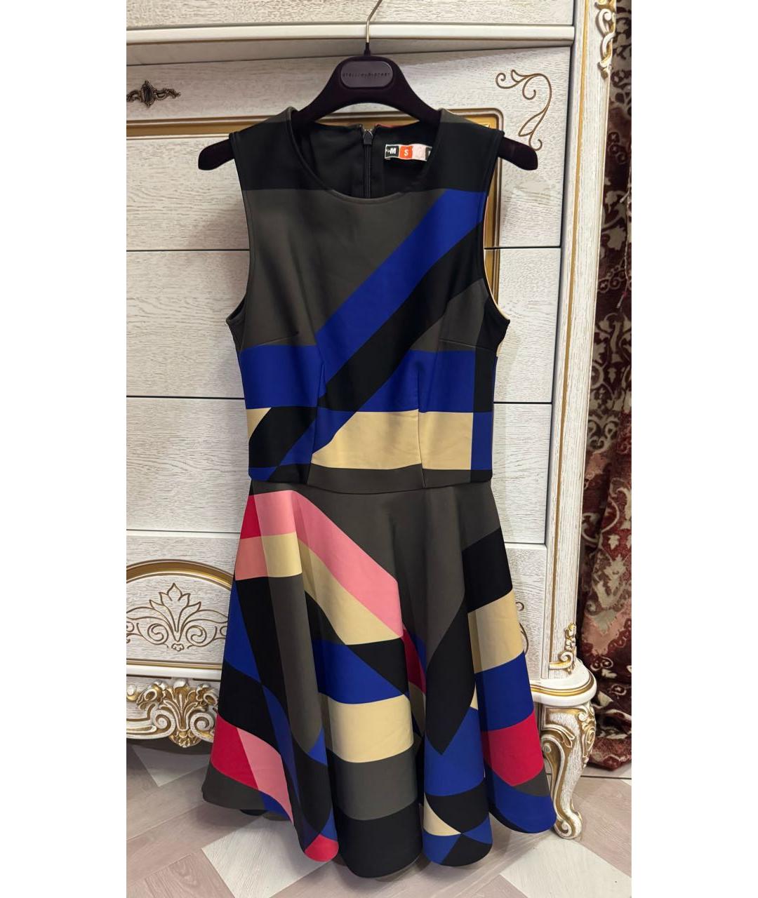 MSGM Мульти шелковое коктейльное платье, фото 7