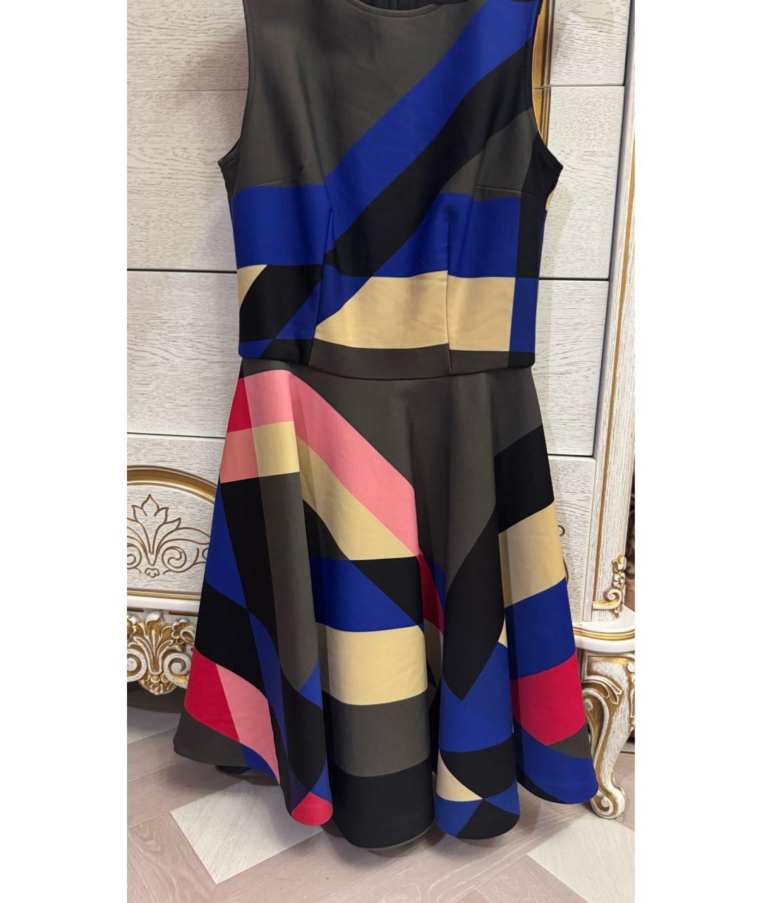 MSGM Мульти шелковое коктейльное платье, фото 3