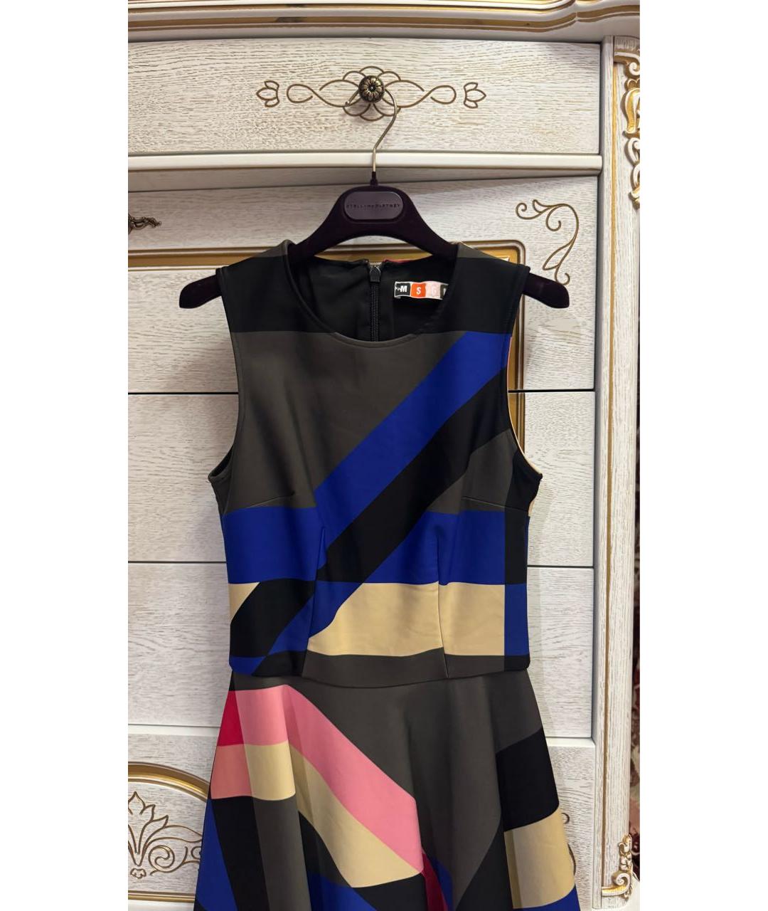 MSGM Мульти шелковое коктейльное платье, фото 2