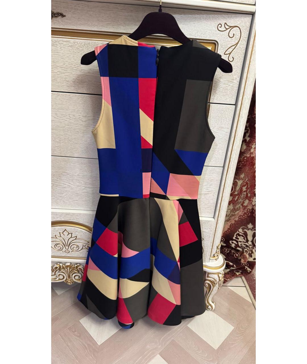 MSGM Мульти шелковое коктейльное платье, фото 5