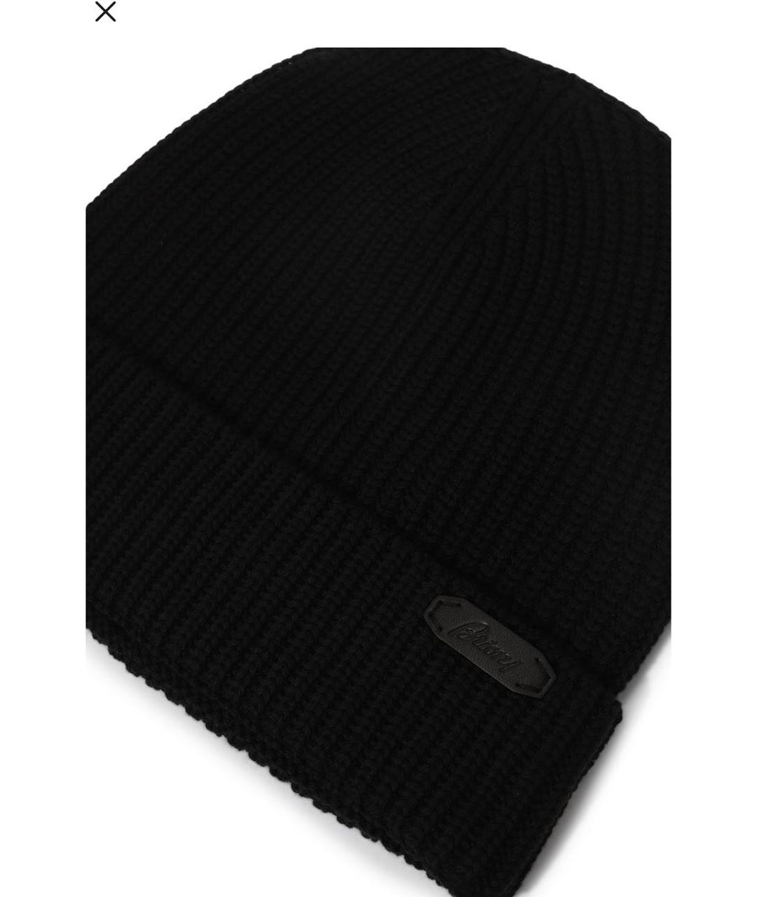 BRIONI Черная шерстяная шапка, фото 3