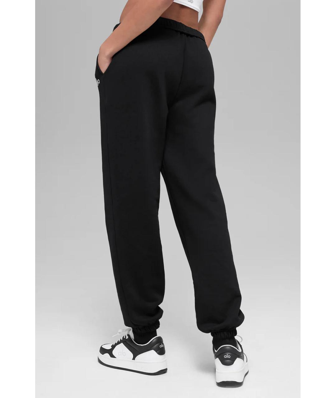 ALO YOGA Черные хлопковые спортивные брюки и шорты, фото 5
