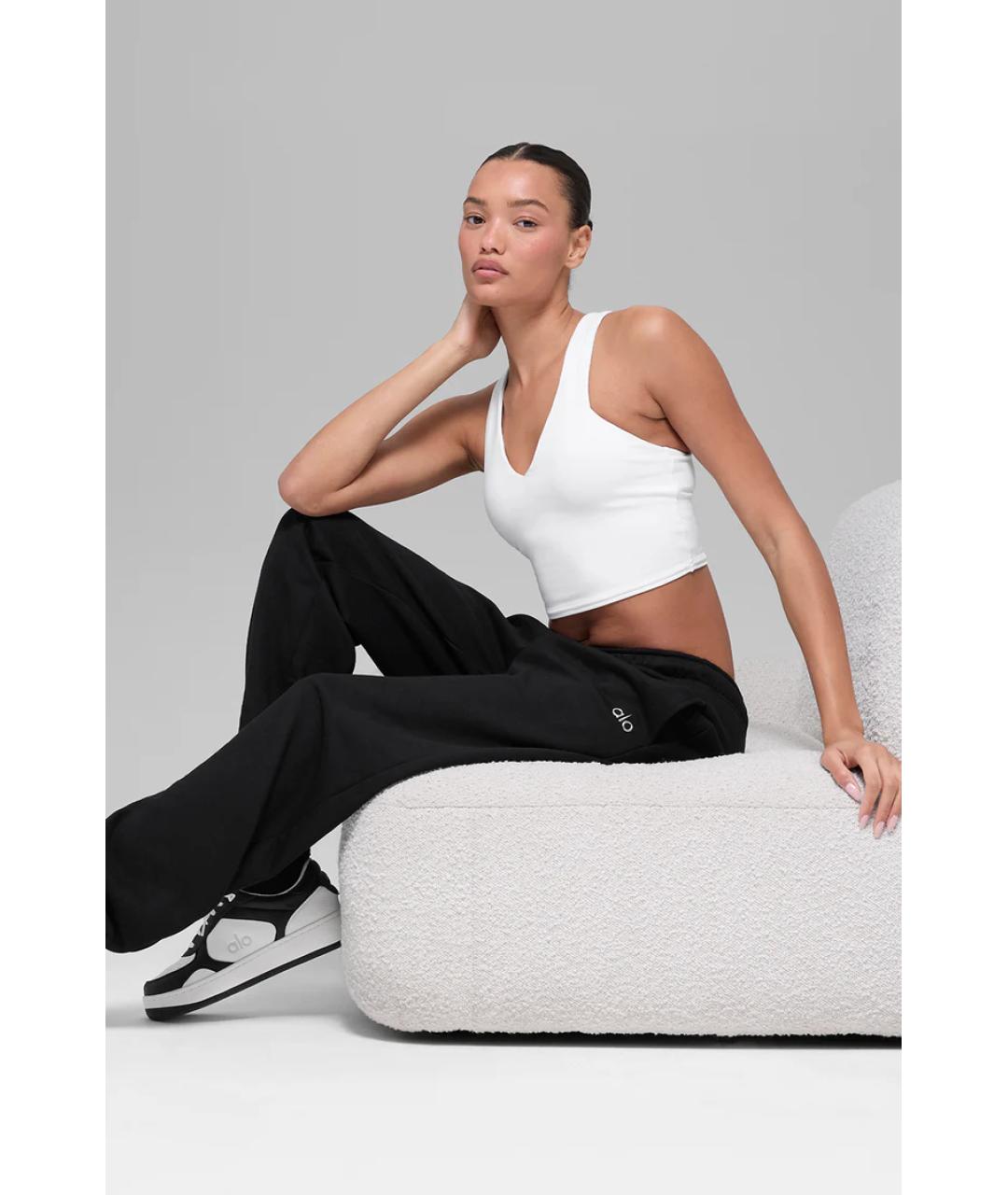 ALO YOGA Черные хлопковые спортивные брюки и шорты, фото 7