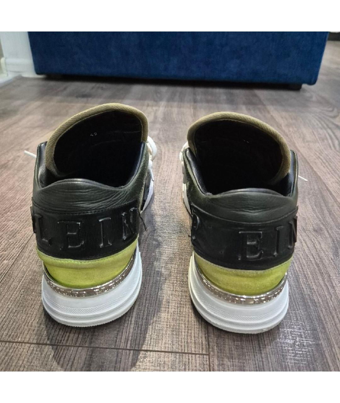 PHILIPP PLEIN Мульти кожаные низкие кроссовки / кеды, фото 3