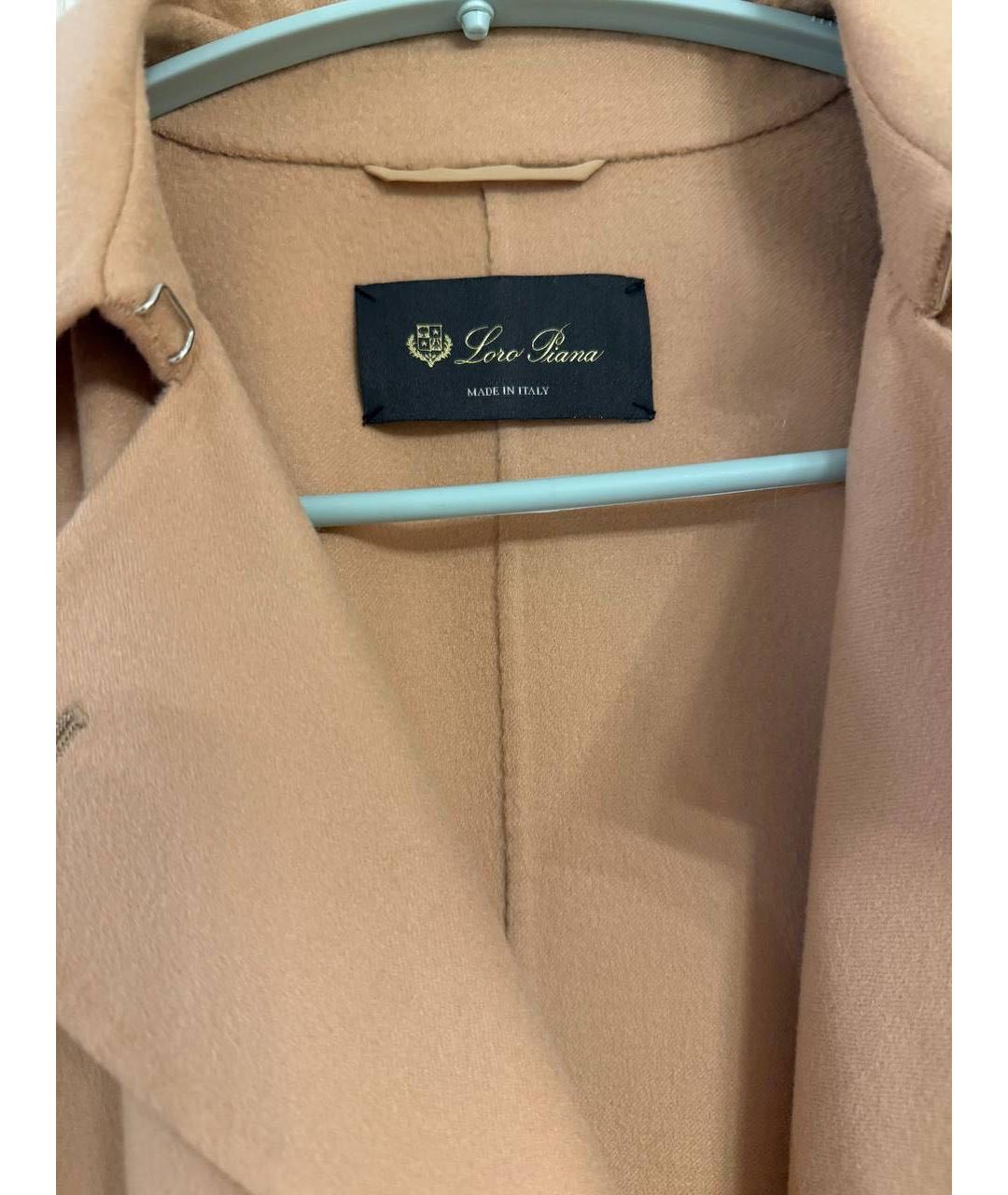 LORO PIANA Бежевое кашемировое пальто, фото 3