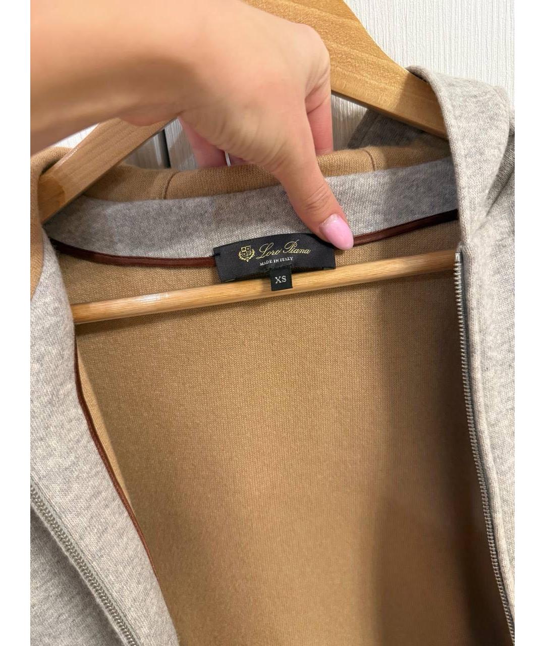 LORO PIANA Бежевый кашемировый кардиган, фото 3