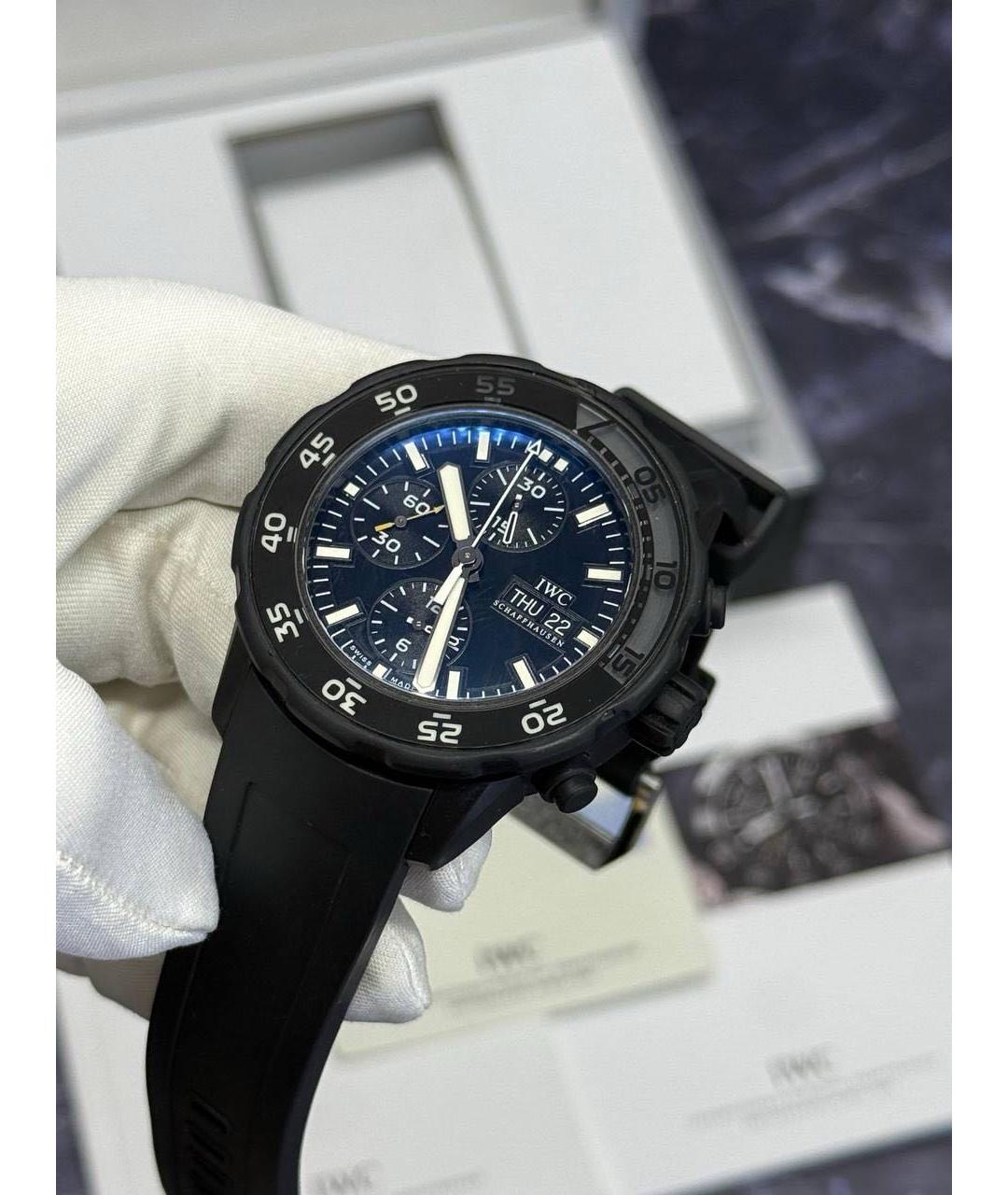 IWC Черные часы, фото 6