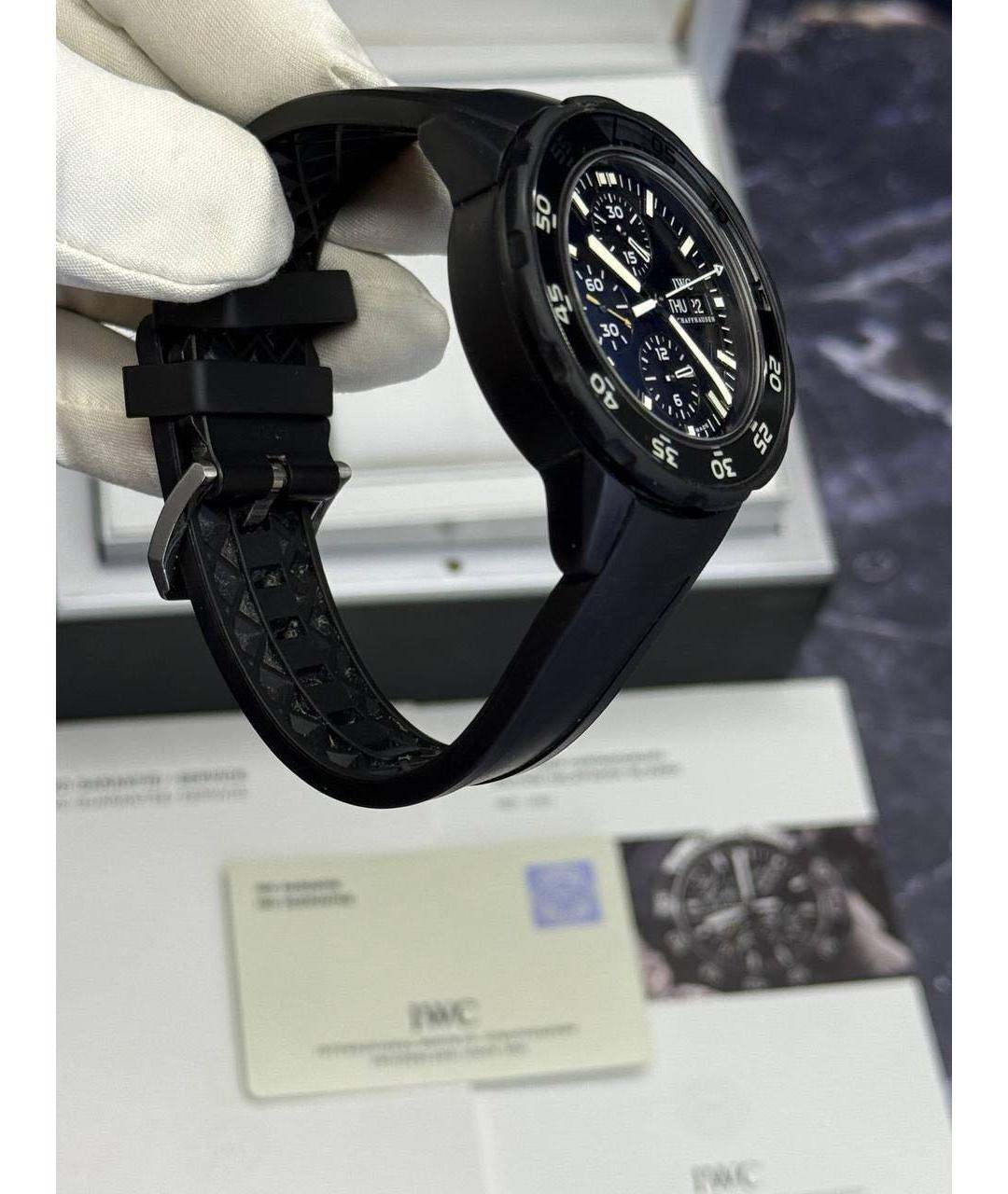 IWC Черные часы, фото 3
