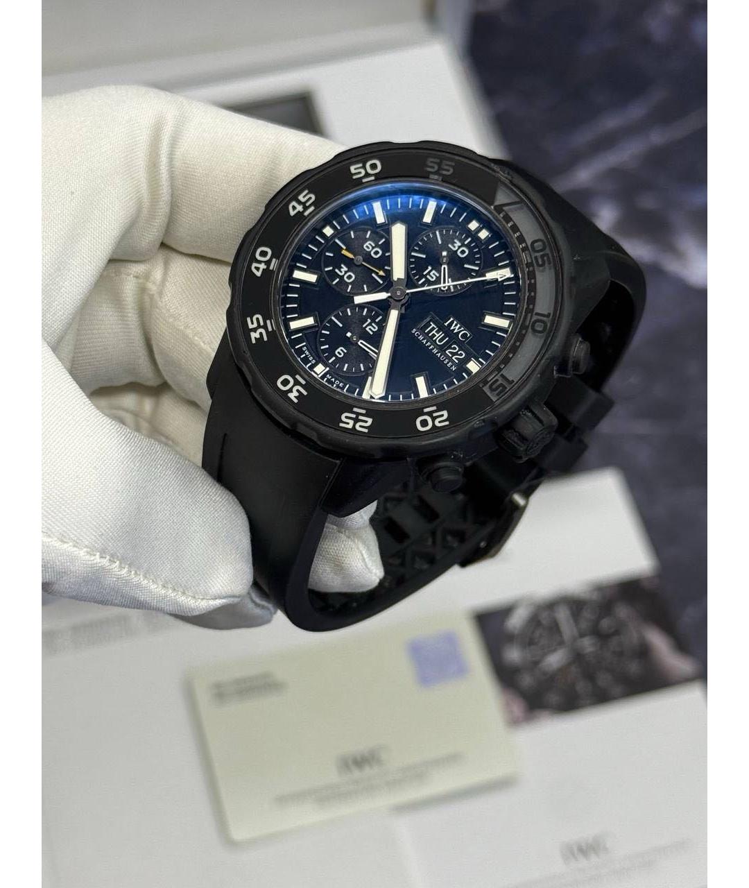 IWC Черные часы, фото 4