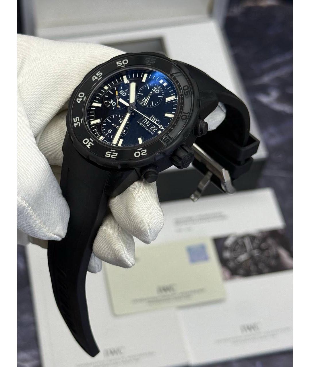 IWC Черные часы, фото 2