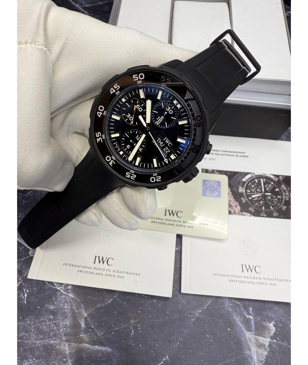 IWC Черные часы, фото 7