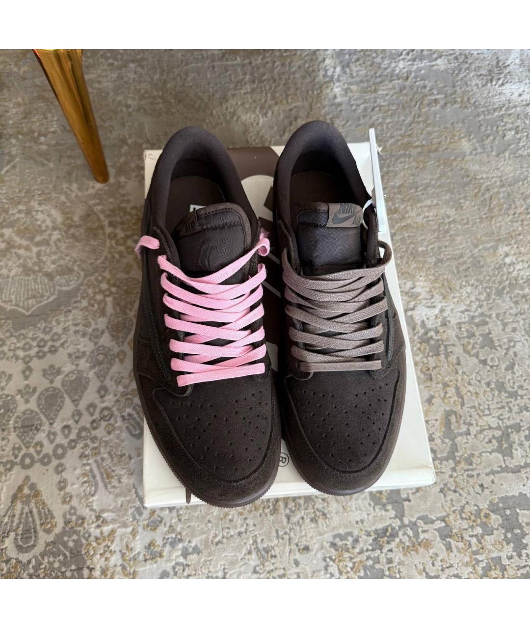 NIKE Коричневые замшевые низкие кроссовки / кеды, фото 3