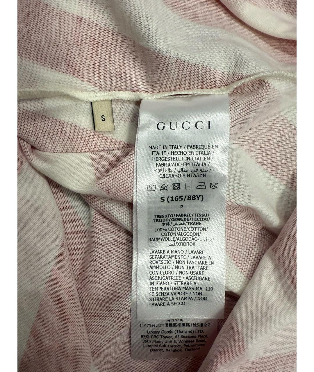 GUCCI Красная хлопковая футболка, фото 6