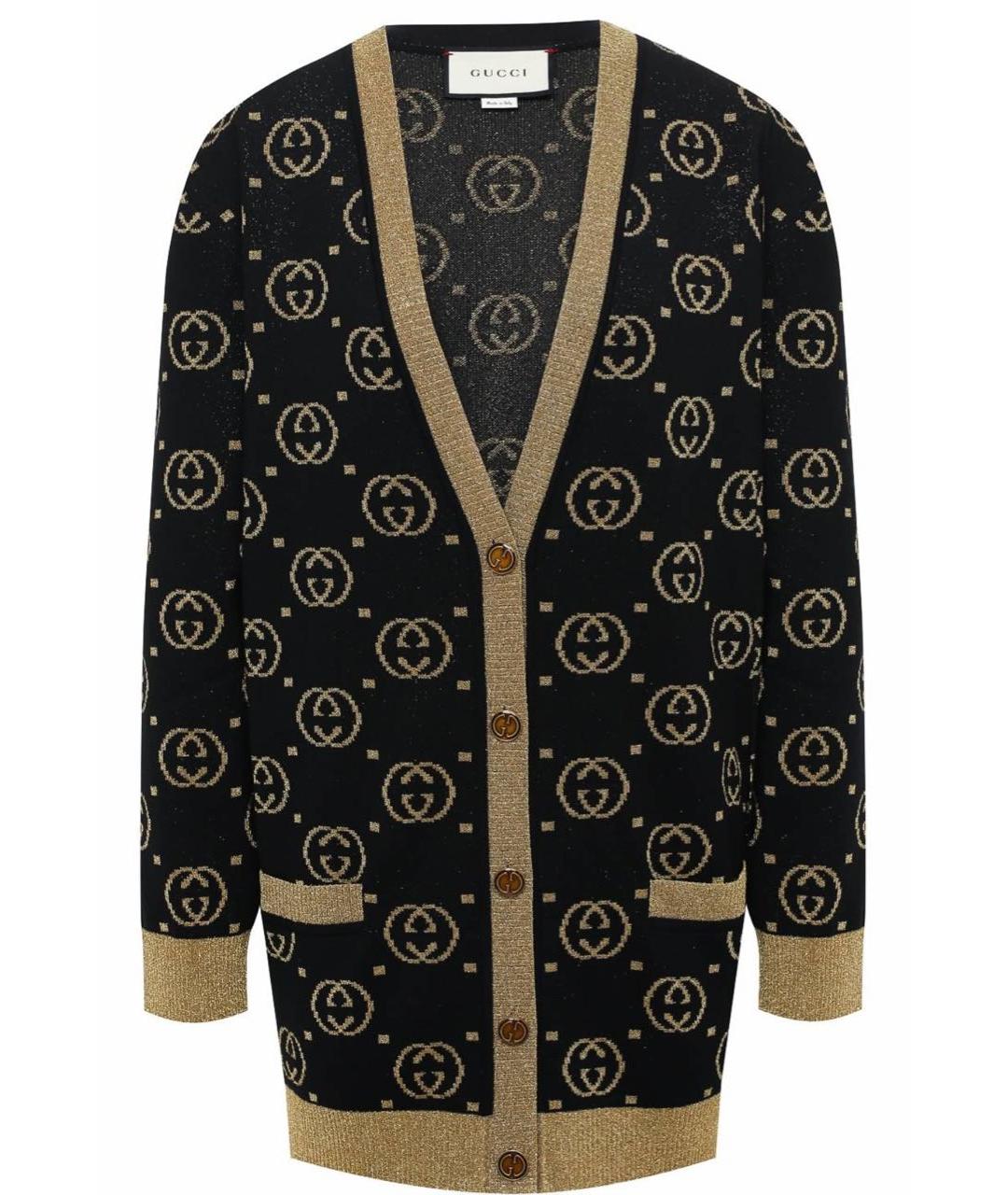 GUCCI Черный шерстяной кардиган, фото 9