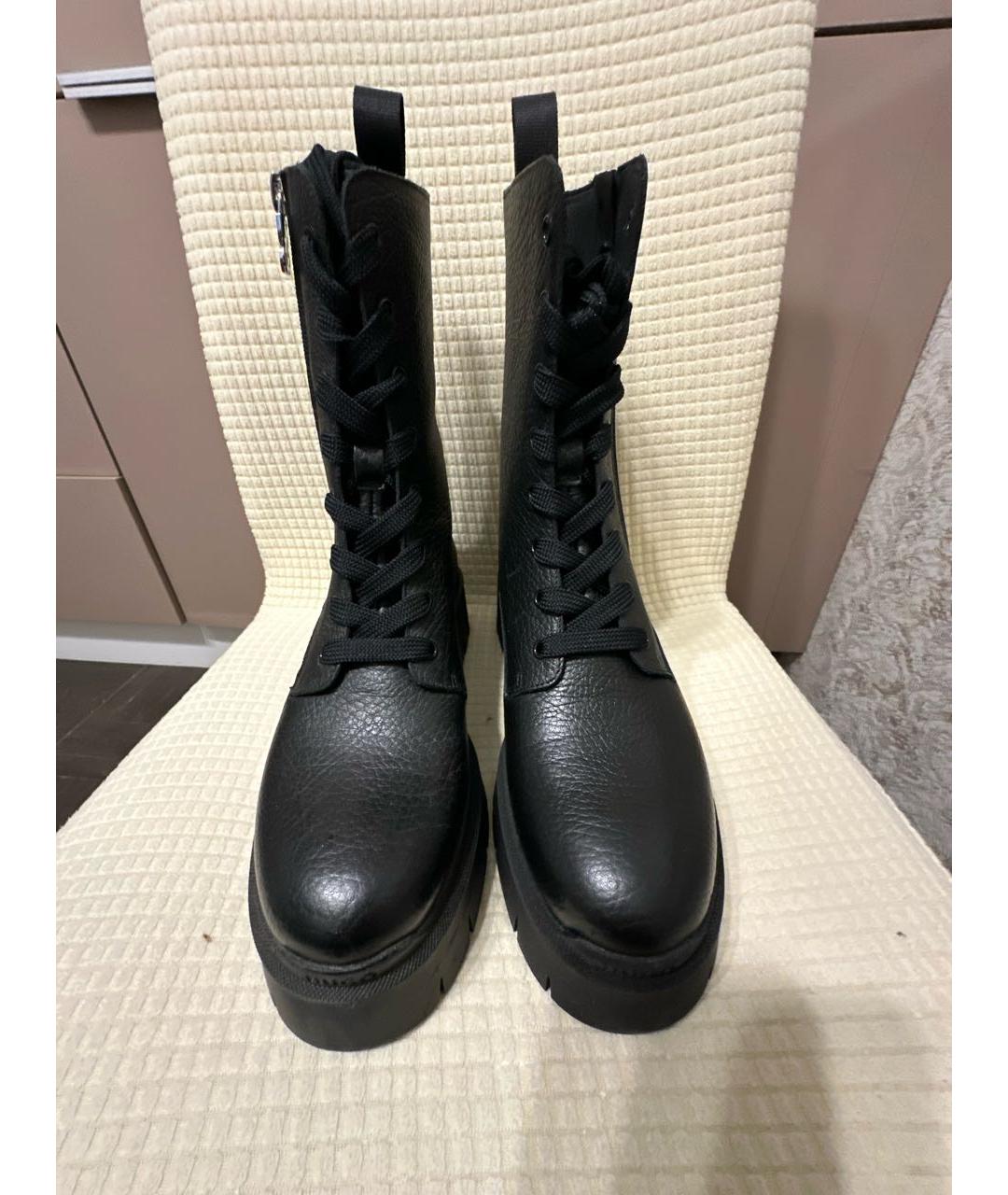 HUGO Черные кожаные ботинки, фото 2