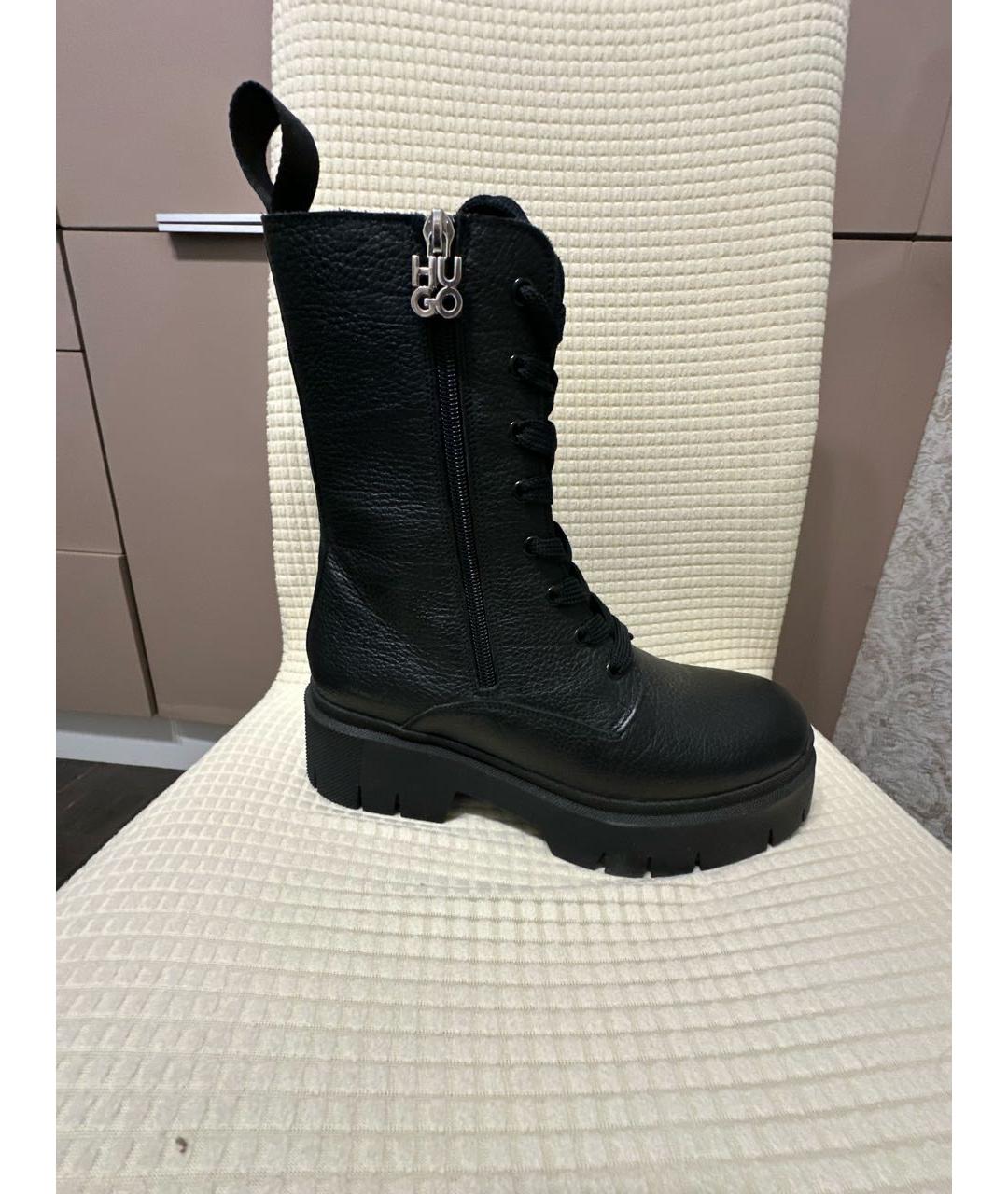 HUGO Черные кожаные ботинки, фото 6