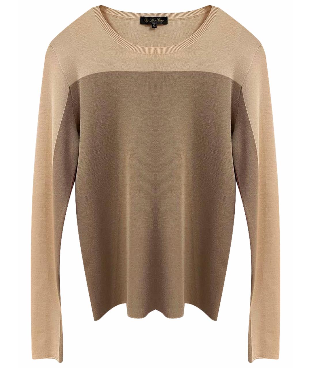 LORO PIANA Бежевый кашемировый джемпер / свитер, фото 1