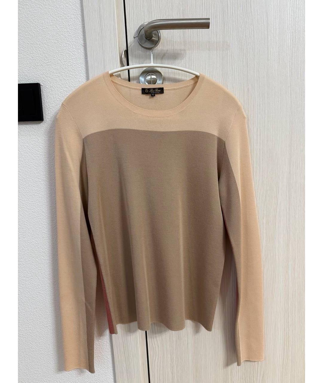 LORO PIANA Бежевый кашемировый джемпер / свитер, фото 5