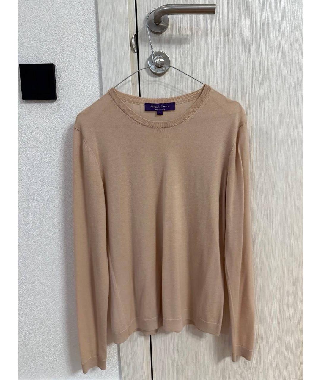 RALPH LAUREN Бежевый кашемировый джемпер / свитер, фото 4