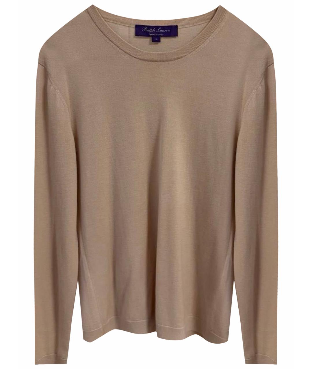 RALPH LAUREN Бежевый кашемировый джемпер / свитер, фото 1