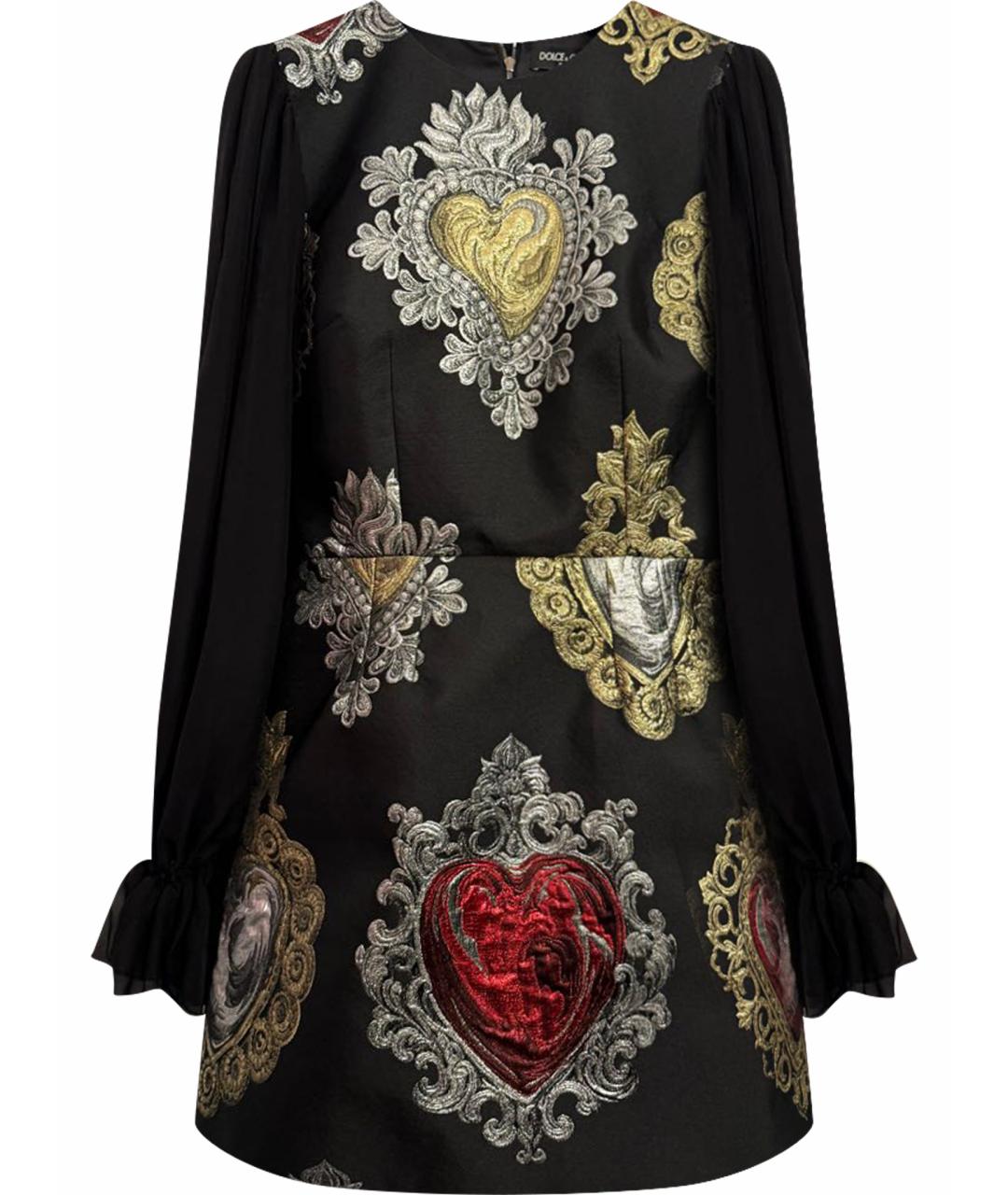 DOLCE&GABBANA Мульти полиэстеровое коктейльное платье, фото 1