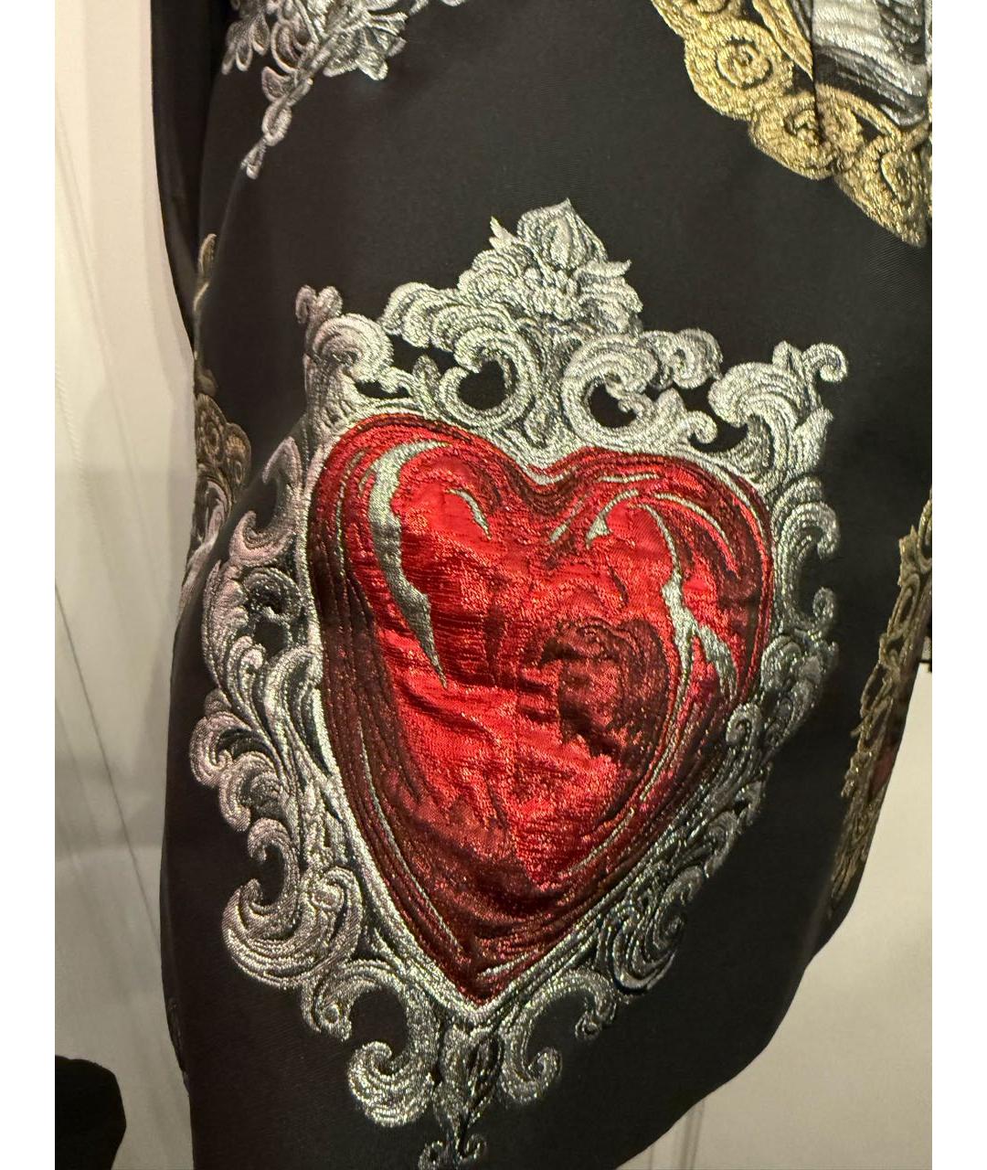 DOLCE&GABBANA Мульти полиэстеровое коктейльное платье, фото 4