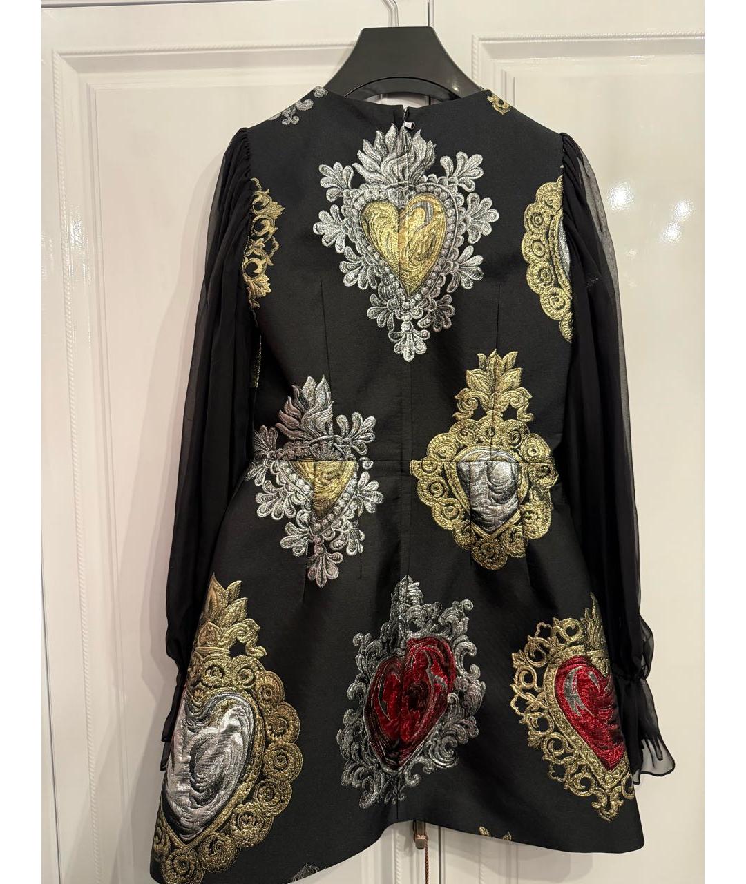 DOLCE&GABBANA Мульти полиэстеровое коктейльное платье, фото 2