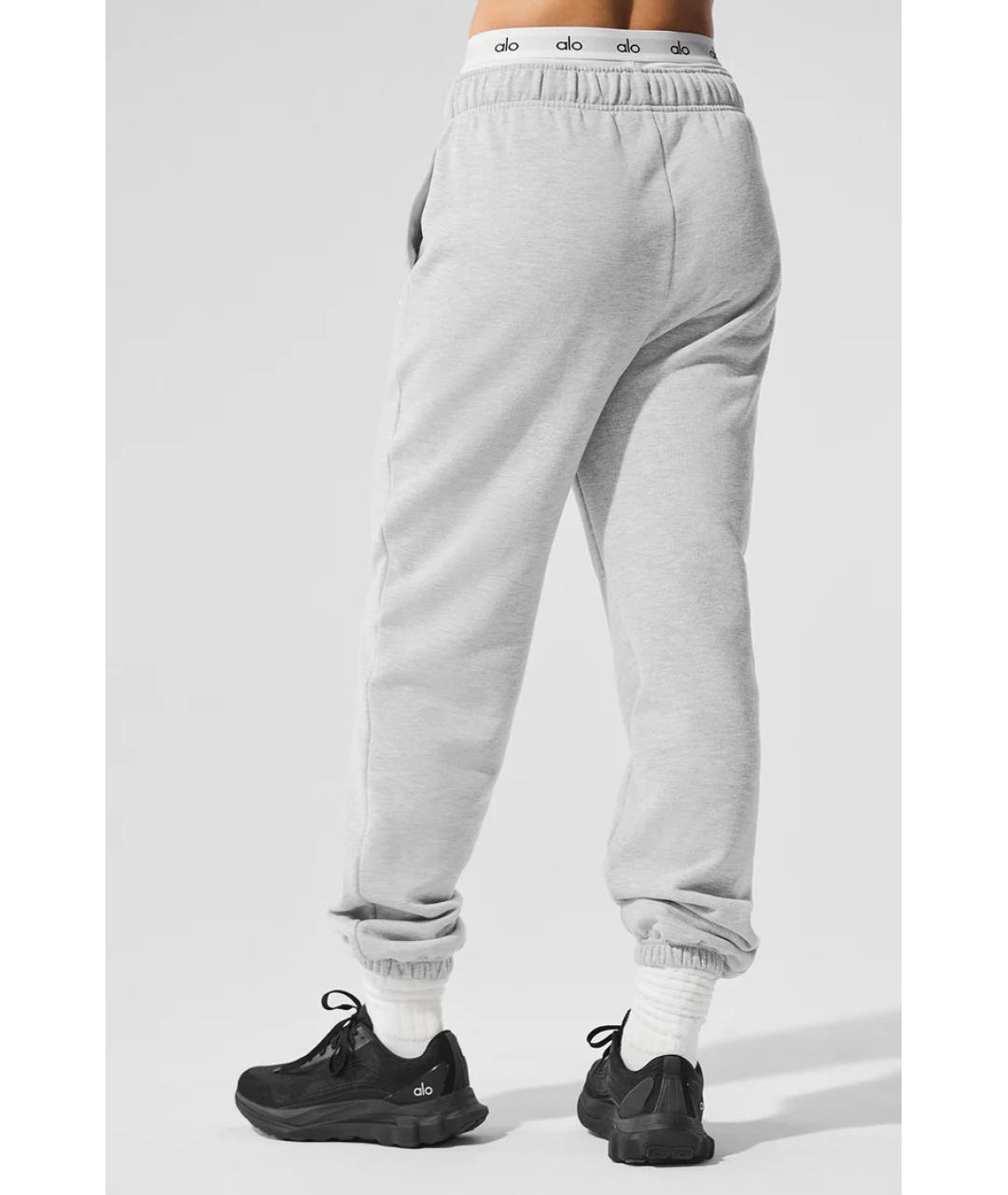 ALO YOGA Серые хлопковые спортивные брюки и шорты, фото 4
