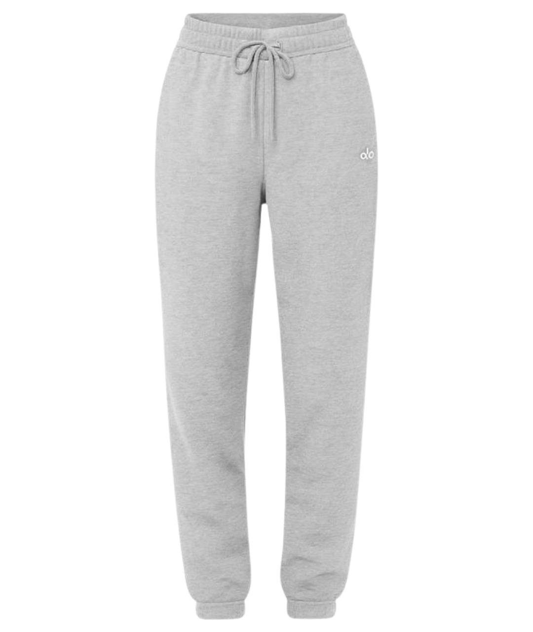 ALO YOGA Серые хлопковые спортивные брюки и шорты, фото 1