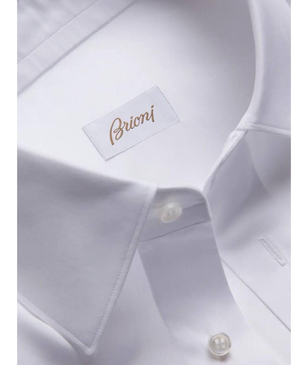 BRIONI Белая хлопковая классическая рубашка, фото 2