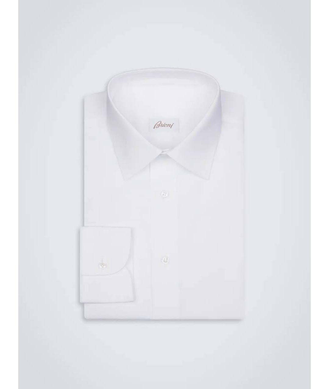BRIONI Белая хлопковая классическая рубашка, фото 6
