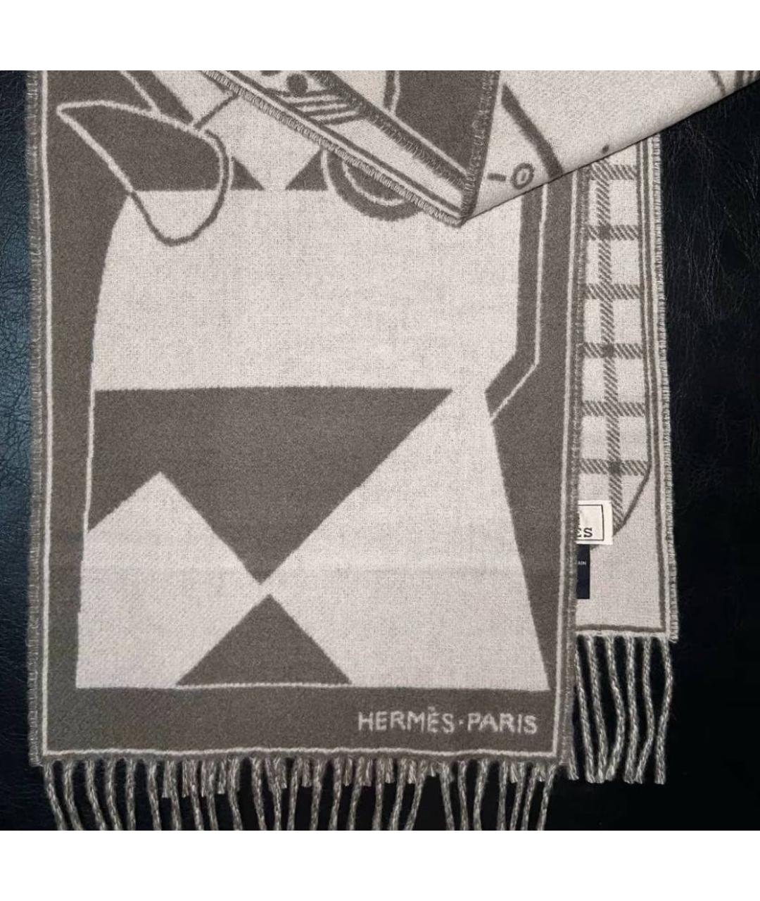 HERMES Мульти кашемировый шарф, фото 2