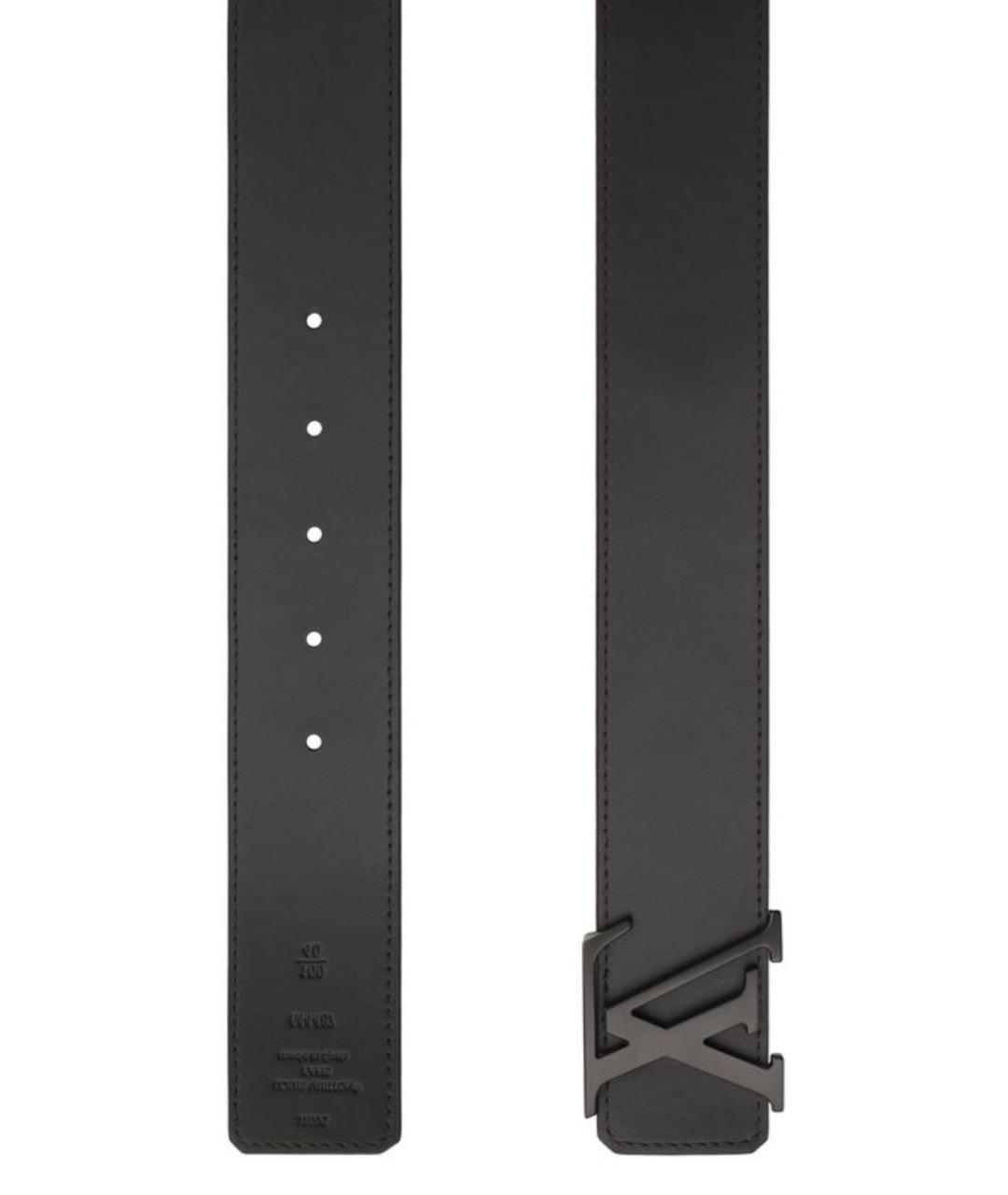 LOUIS VUITTON Черный кожаный ремень, фото 4