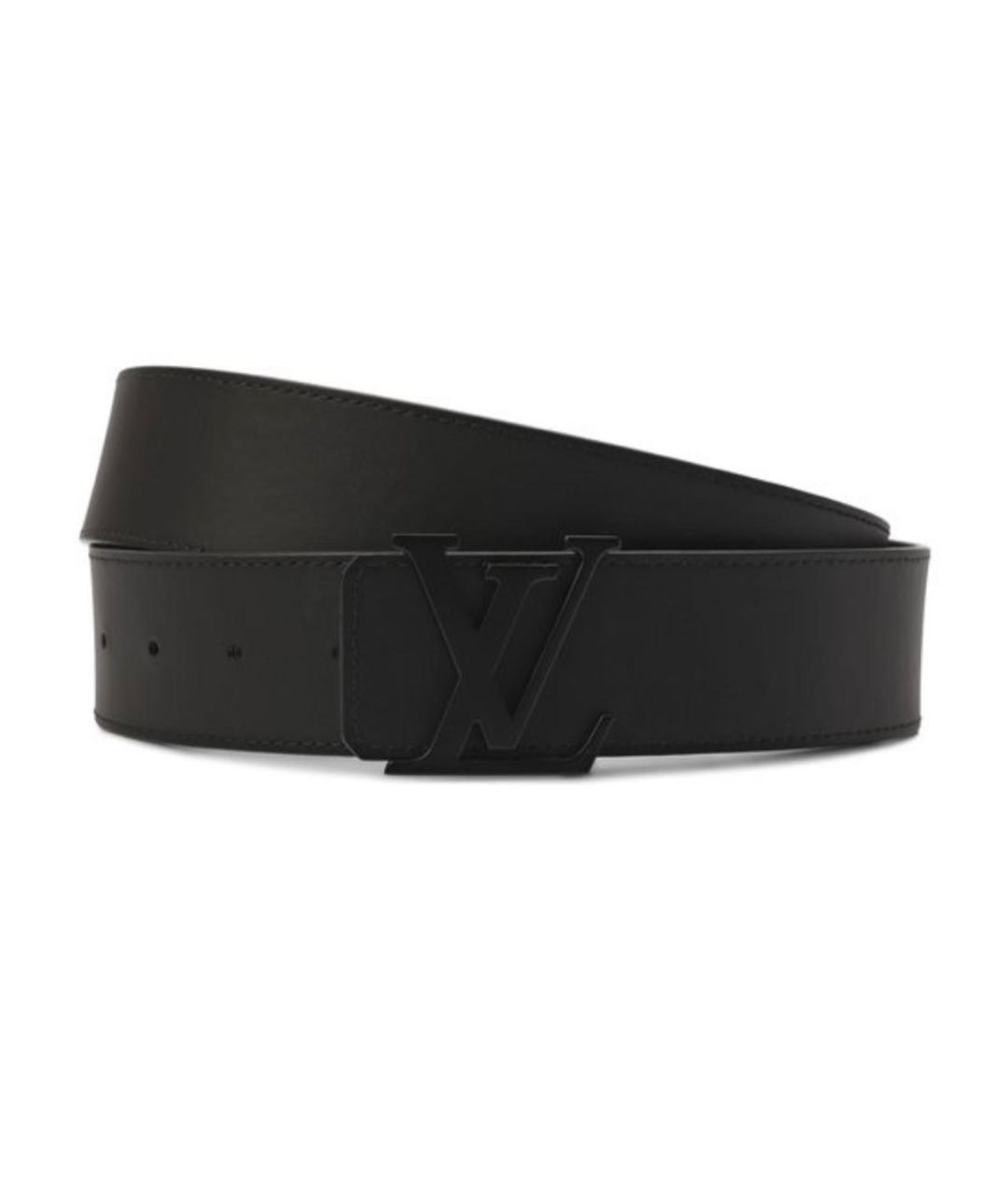 LOUIS VUITTON Черный кожаный ремень, фото 2